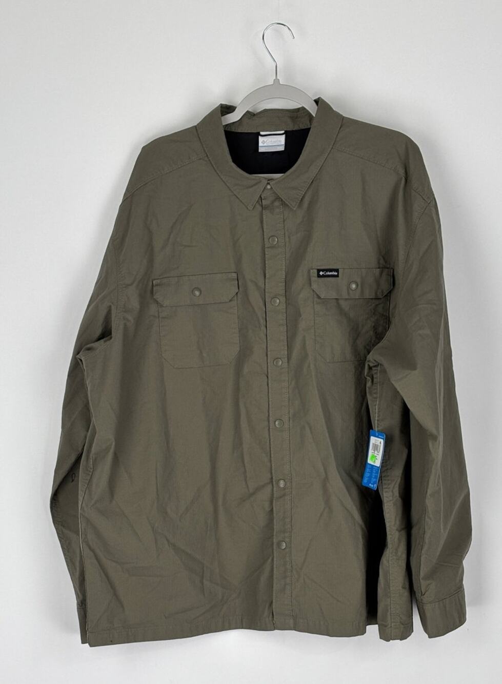 Colombia Landroamer Lined Shirt Jacket Mens Size XXL Green New Long Sleeve